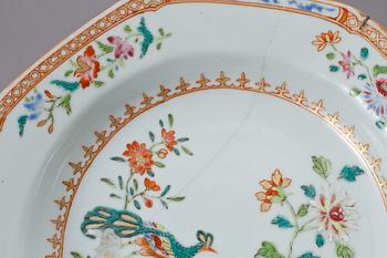 TALLRIKAR, 6 st, porslin, Kina, 1700-tal.