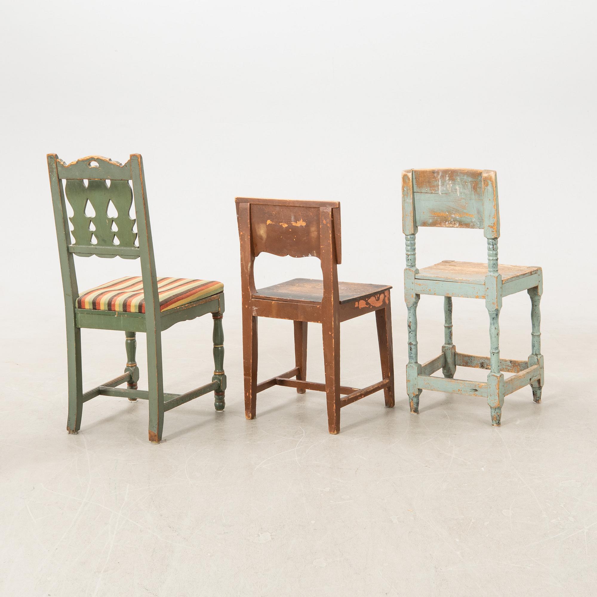 Chairs 6 similar 19th century, second half.