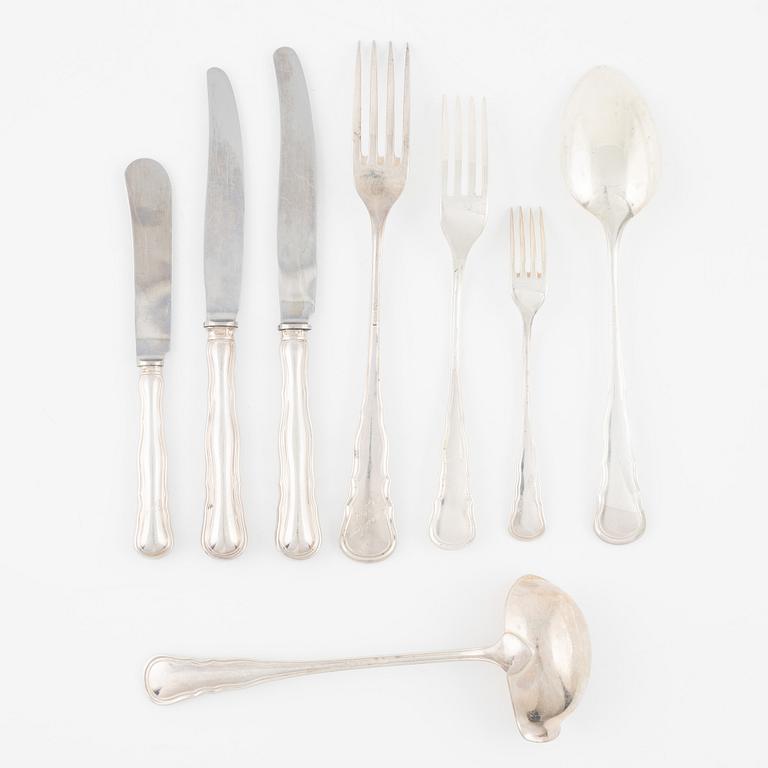 A 34-piece silver cutlery, CG Hallberg and GAB, including Stockholm 1964.