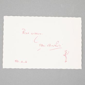 AUTOGRAFPARTI MED FÖRFATTARE, 33 st, bla Selma Lagerlöf, Tove Jansson, P.D. James, Agatha Christie,egenhändiga 1900-tal.