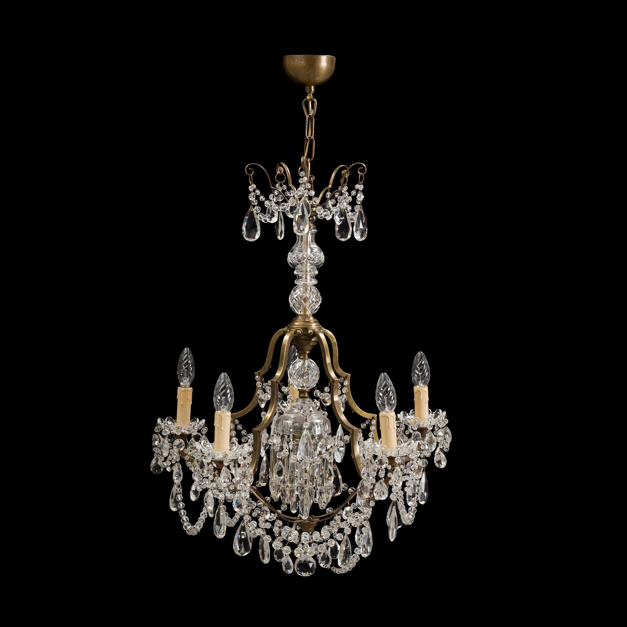 An early 20th century ceiling light.