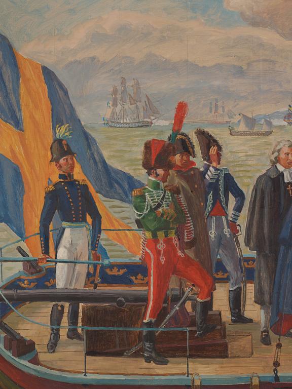 Arvid Fougstedt, Jean Baptiste Bernadotte anländer till Helsingborg 1810.