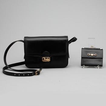 HANDVÄSKA samt PORTMONNÄ, Celine, 1900-talets andra hälft.