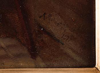 AUGUST MALMSTRÖM. Olja på duk. Sign o dat 1872.