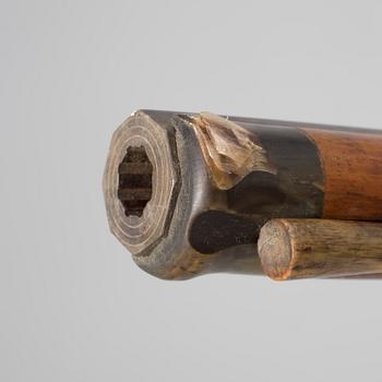 A 18th century flintlock rifle signed Eichstaed, Stralsund.