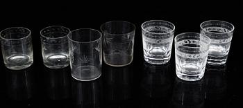 SELTERGLAS, 7 st, 1800/1900-tal.