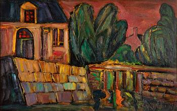 Pavo Sarelli, Landscape with Buildings.