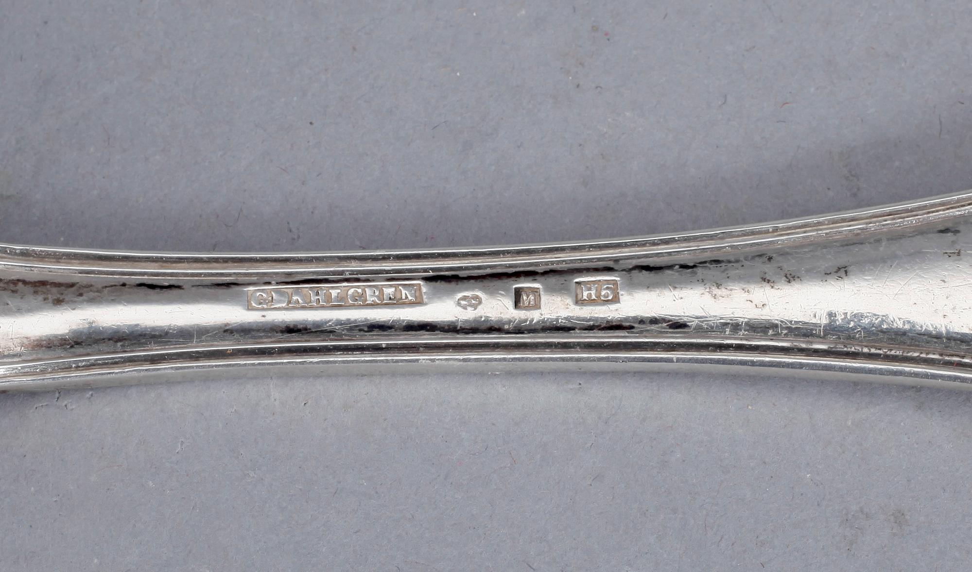 RAGUSKED, silver, Gustav Dahlgren, Malmö 1862. Vikt 81 gram.