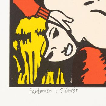 Carl Johan De Geer, färglitografi, signerad 110/290.