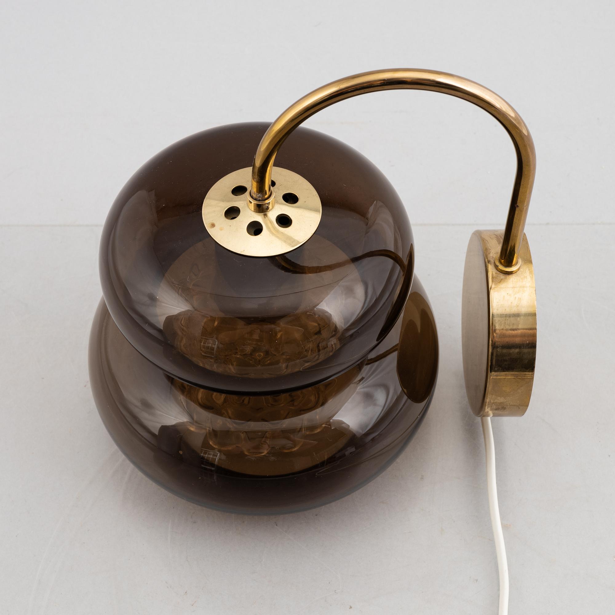 Carl Fagerlund, vägglampa, "Bubblan", Orrefors, 1970-tal.