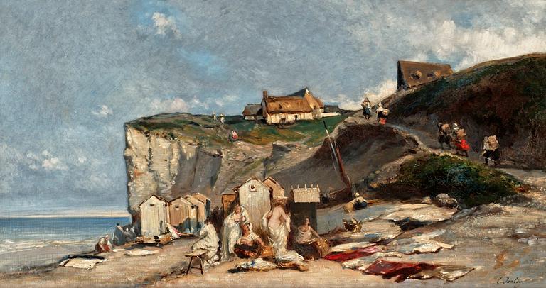 Eugène Isabey, "Bains de mer de Bourdrin entre St Valery sur Somme et le Toreport".