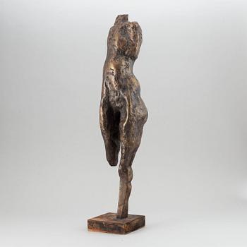 Anna Mizak, a bronze sculpture, signed and dated 1974.