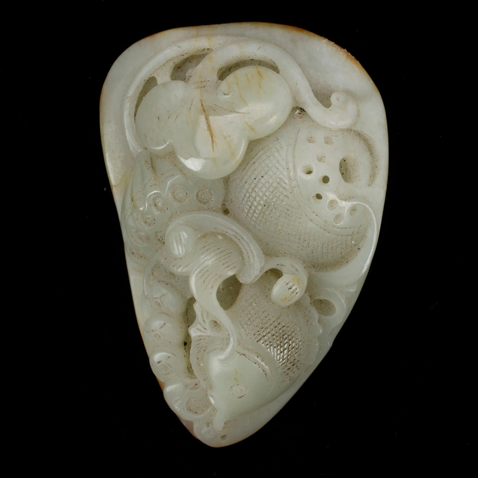 SKULPTUR / HÄNGE, nefrit, Kina.