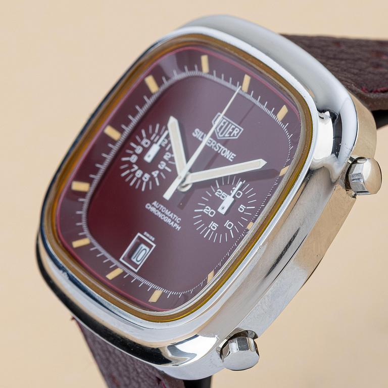 Heuer, Silverstone, "Burgundy", ca 1974.