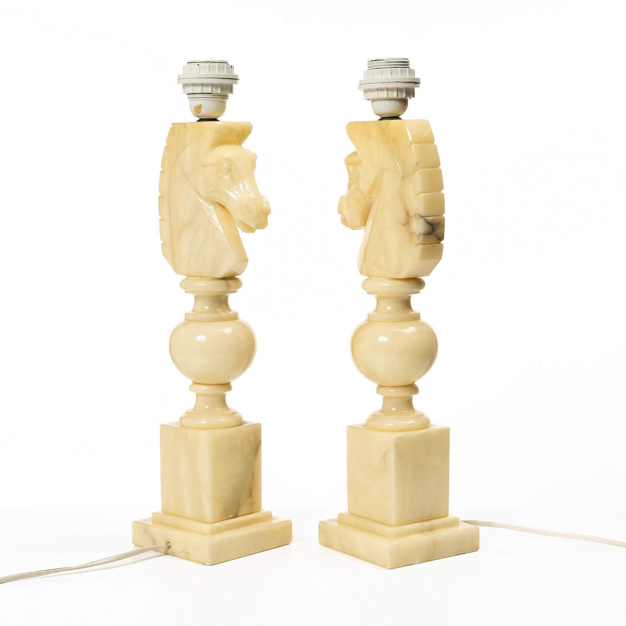 Bordslampor ett par, 1900-talets andra hälft, Italien.