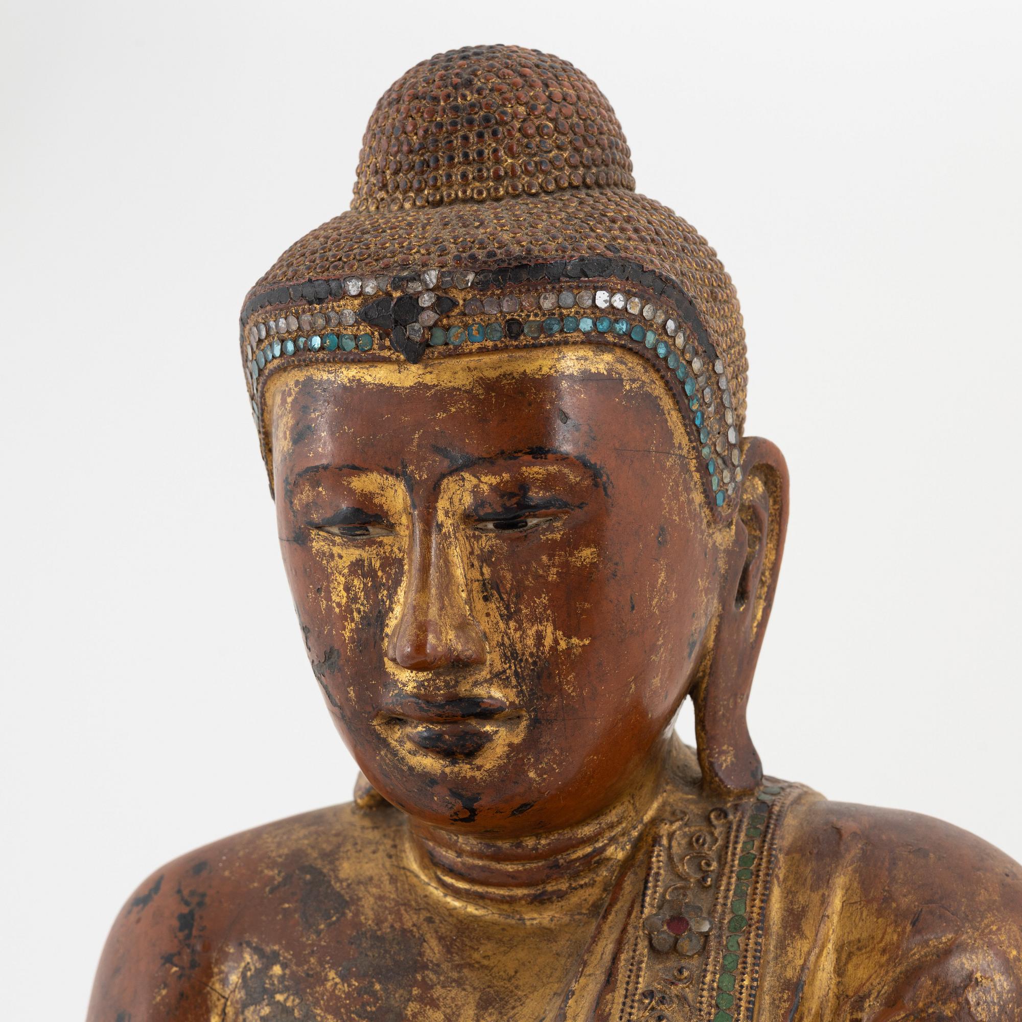 Buddha, trä, Thailand, 1900-tal.