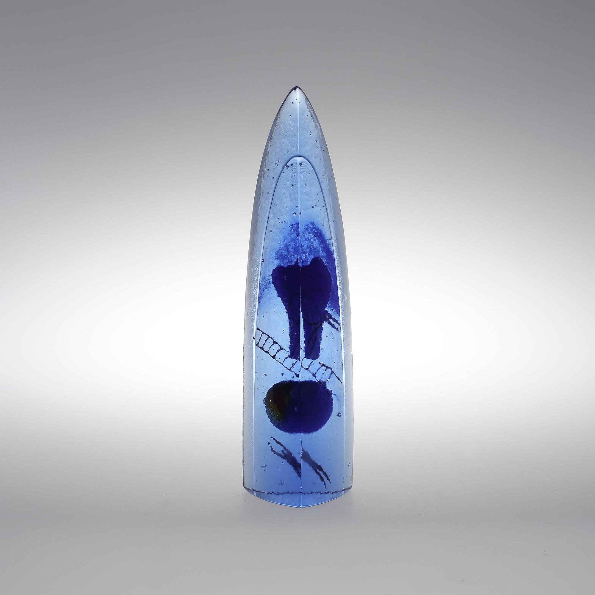 SKULPTUR, glas, Bertil Vallien, Kosta boda, signerad.