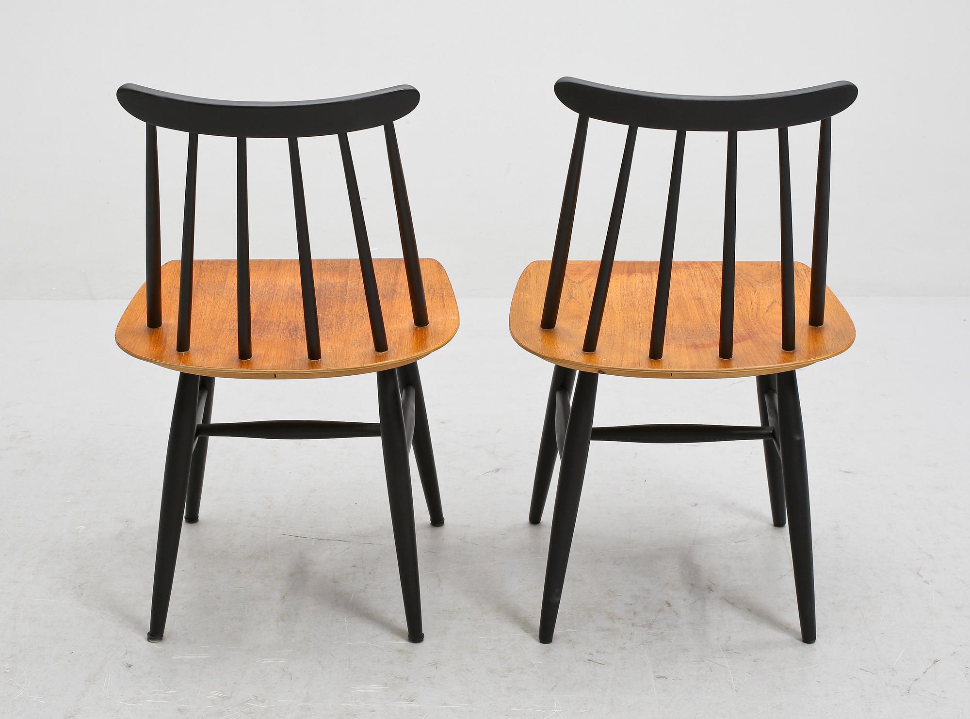 STOLAR, 2 st, "Fanett", Ilmari Tapiovaara, Edsbyverken, 1950-tal.