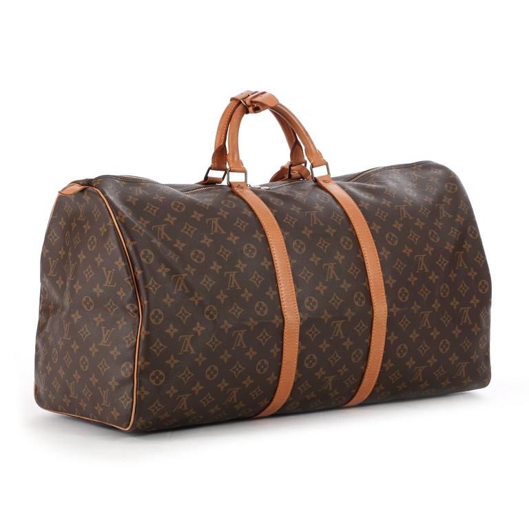 LOUIS VUITTON, a monogram canvas weekend bag, "Keepall 60", 1986.