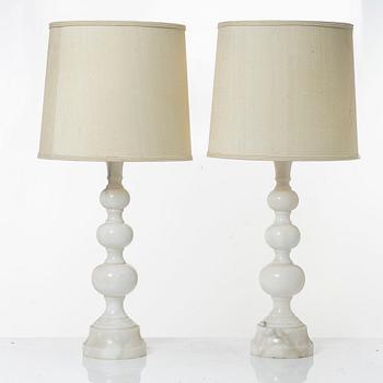 Table lamps, a pair, probably Italy, second half of the 20th century.