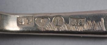 PARTI SILVER, 4 delar. Bla Stockholm 1850.