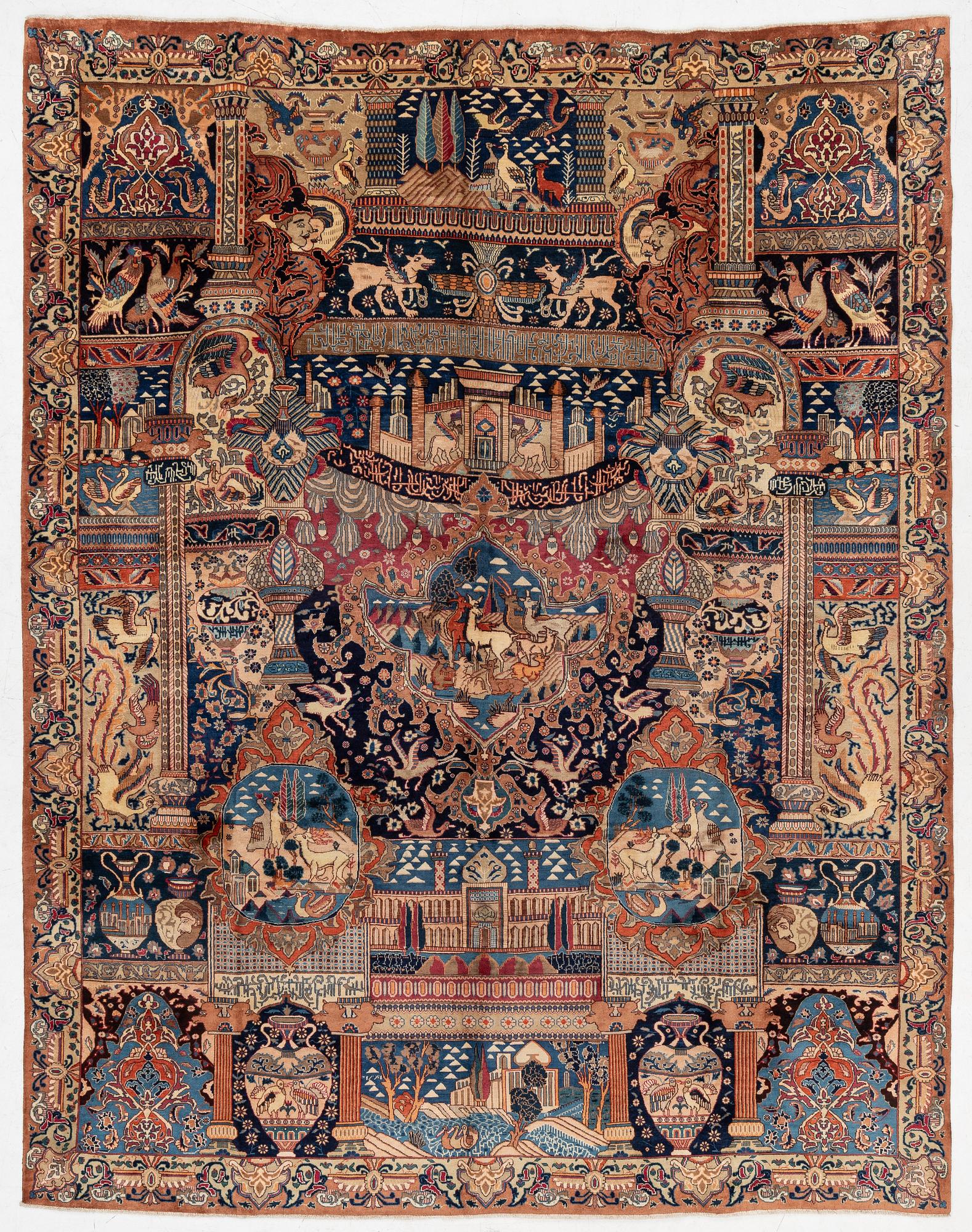 Matta, Kashmar, ca 380 x 298 cm.