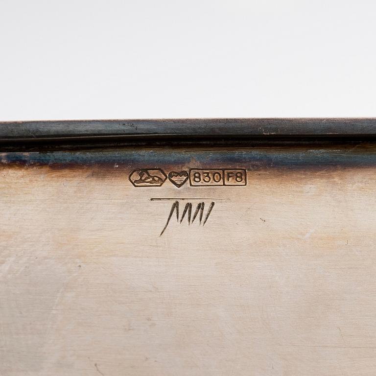 Tapio Wirkkala, a silver lidded wooden box, Kultakeskus, Hämeenlinna 1983.