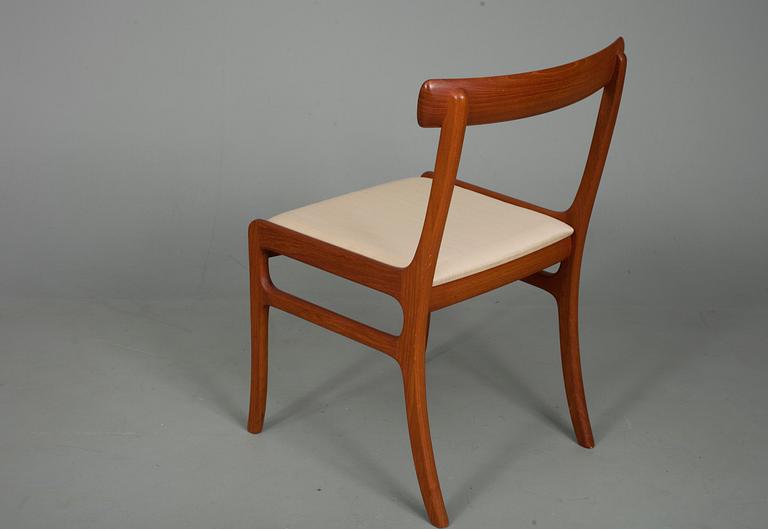 MATSALSBORD med 6 STOLAR, teak, Ole Wanscher, Danmark 1900-talets senare hälft.