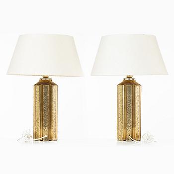 Bordslampor, ett par, ett par, 1970-tal.