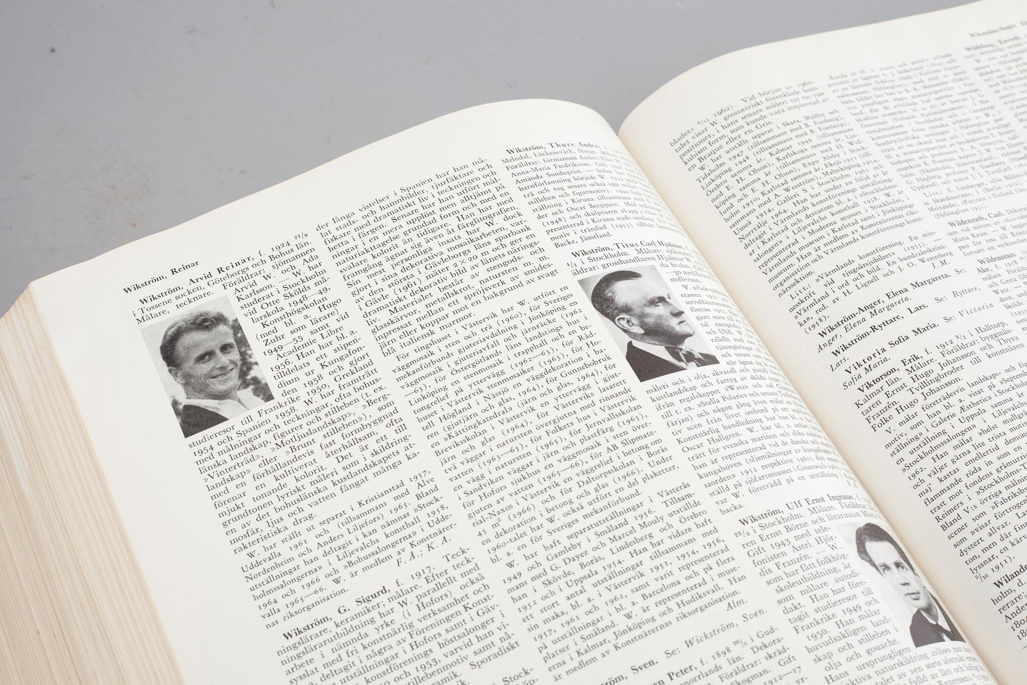 5 books,  "Svenskt Konstnärslexikon", Gösta Lilja (red), m.fl, Allhems förlag, Malmö, 1952-1967.