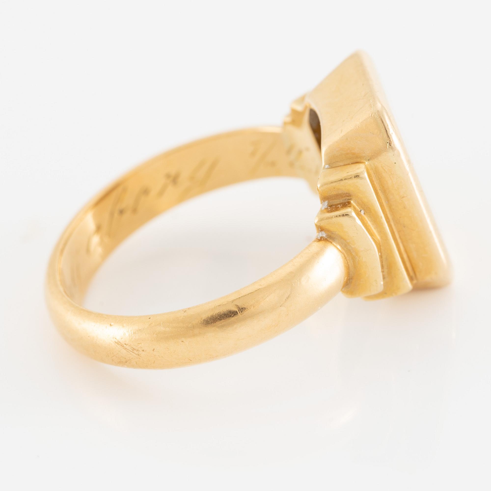 Sigillring 20K guld.