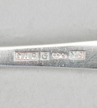 BESTICK, 36 delar, silver, Rosenholm, GAB, Stockholm 1960-/70-tal. Vikt med stålblad ca 1762 gram.