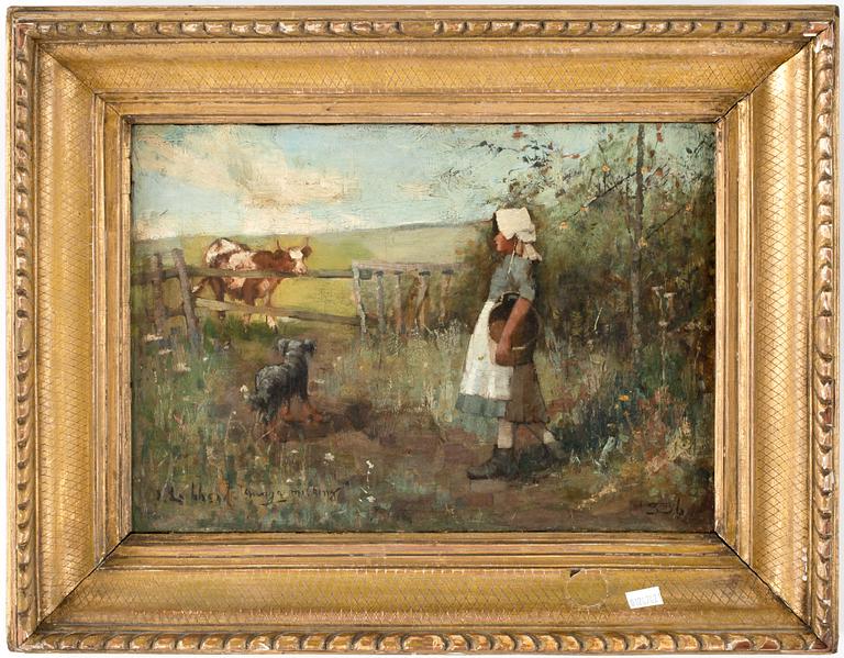 JOHN LOCHHEAD, tillskr, olja på duk, sign o dat 1886.