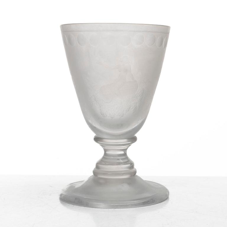 21 wine glasses from Glössner & co, Sweden, mid20th century.