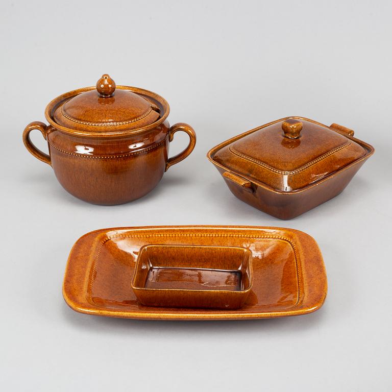 A set of 53 pieces of brown glazed "Old Höganäs"  service.