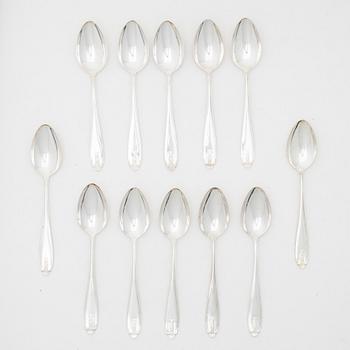 Spoons, 12 pcs, silver, "Wasa", GAB, 1946-1957.