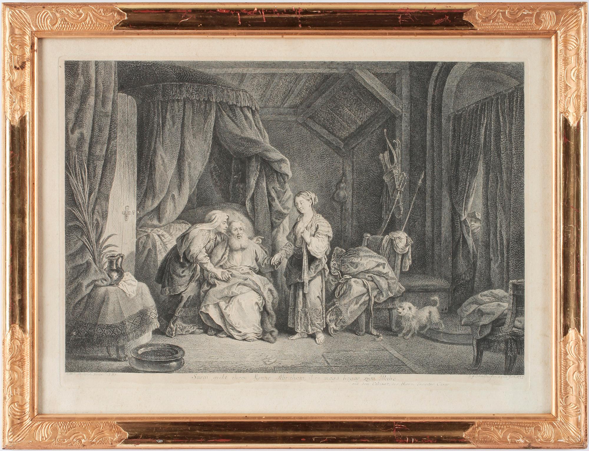 G. F. Schmidt efter C. W. E. Dietrich, etsning. 1757.