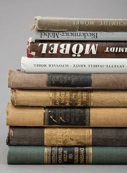 BÖCKER, 9 stycken, främst tyska möbler.