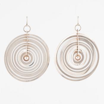 Tapio Wirkkala, a pair of earrings, "Moon", silver.