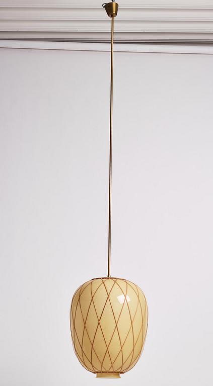 Harald Notini, a pair of ceiling lamps model "11555", Arvid Böhlmarks Lampfabrik, Stockholm, 1940s.