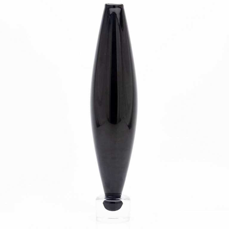 Matz Borgström, Vase, glass, for Orrefors, second half of the 20th century.