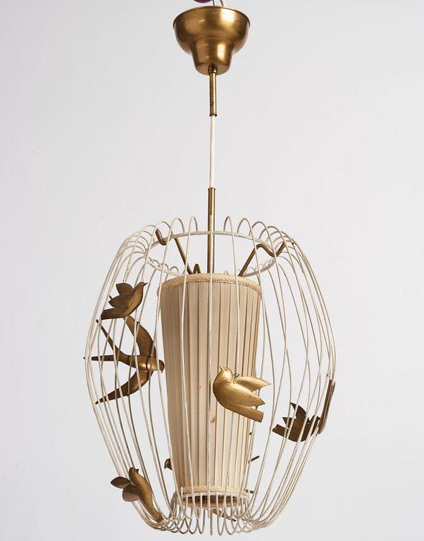 Hans Bergström, taklampa, modell "3", ateljé Lyktan, Åhus 1940-50-tal.