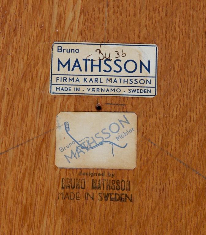 SOFFBORD, Bruno Mathsson för firma Karl Mathsson, Värnamo. Etikettmärkt och stämplat.