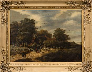 MEINDERT HOBBEMA, (1638-1709), circle of, oil on panel, unsigned.