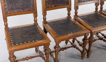FIVE NEO BAROQUE CHAIRS, late 19th century.