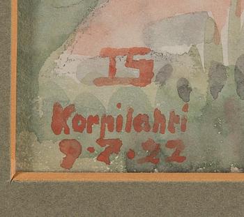 TOIVO SALERVO, akvarell, signerad och daterad Korpilahti 9.7.22.