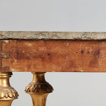 A Gustavian late 18th century console table.