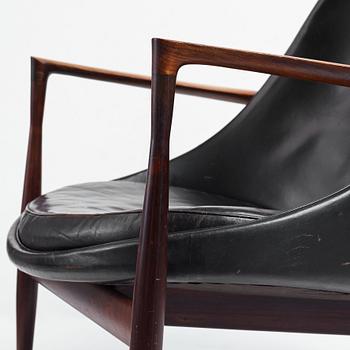 Ib Kofod-Larsen, a palisander "Elisabeth", easy chair, model "U 65", Christensen & Larsen, Copenhagen, Denmark, 1950-60's.