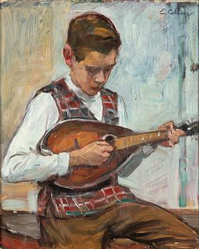 Elsa Backlund Celsing, Gosse med mandolin.