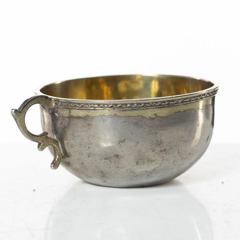 A Swedish parcel-gilt silver cup, mark of Johan Wasserman, Lindesberg, Sweden 1782.